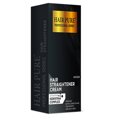 Hair Pure Straightener Cream with Neutralizing Cream Provides Conditioning for Smooth Hair 60gm image