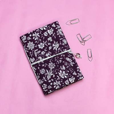 Handmade Lavender Blossom Diary - Multicolor image