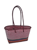 KST Bags | Handmade Wire Koodai | Maroon and White | Lengthy Handle Shopping Bag and Basket