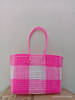 KST Bags | Handmade Wire Koodai  |Pink and White | Shopping Bag and Basket