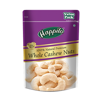 Happilo 100% Natural Premium Whole Cashews (500Gm) Value Pack image