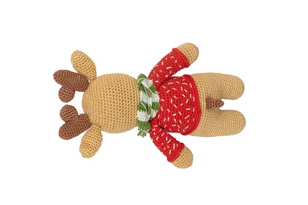 Happy Threads Handcrafted Amigurumi Christmas Soft Toy- Dapper Reindeer image