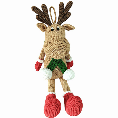 Happy Threads Handcrafted Amigurumi Christmas Soft Toy- Reindeer image