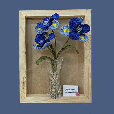Happy Threads Handmade Crochet Iris Flower Vase image