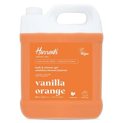 Harrods Vanilla Orange Body Wash Refill | Moisturizing Liquid Soap Shower Gel - 5L image