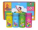 Help Us Green Holi Ke Rang - 4 Scent Shades Of Holi Colours (Pink, Yellow, Blue, Green), Non-Toxic Colours, Soft And Smooth On Skin, Washable, Easy To Remove,Pack Of 4,100Grm X 4