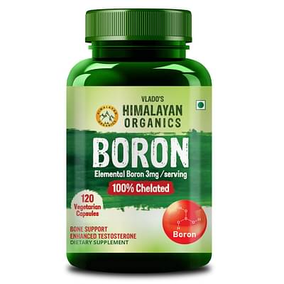 Himalayan Organics Boron Advanced Chelated 3mg Supplement I Supports Muscle & Energy Boost I Good For Bone & Joint Health - 120 Veg Capsules image