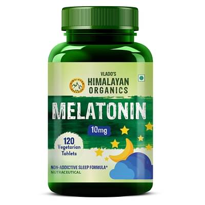 Himalayan Organics Melatonin 10Mg (Healthy Sleep Cycle) - 120 Tablets image