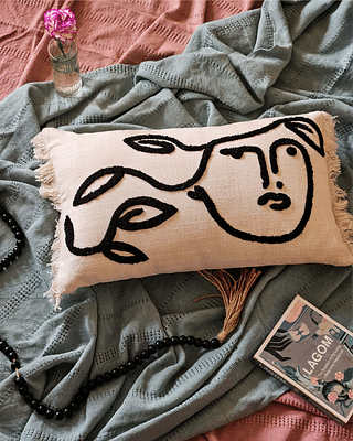 Hyppy Crazy Lady Plant Lumber Pillow Cover image