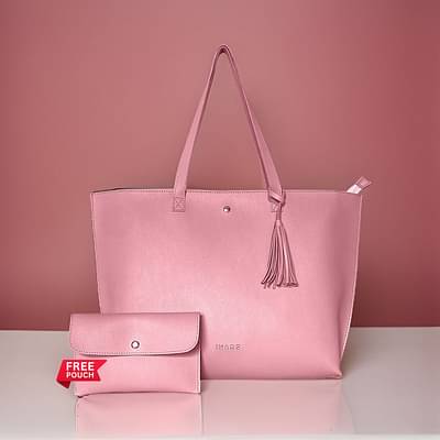 IMARS Classic Pink Tote Bag Perfect For Women & Girls image