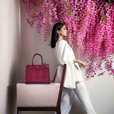 IMARS Classic Rose Bud Cherry Tote Bag Perfect For Women & Girls image