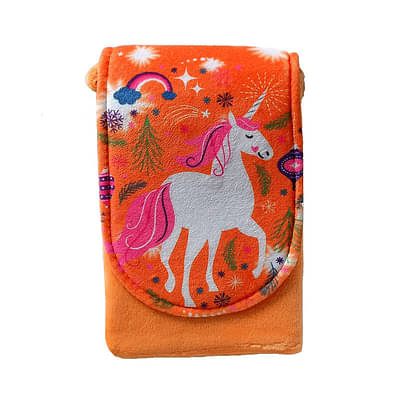 IMARS Cute Kids Bag Orange For Girls (Unisex Sling Pouch) Made With Fabric image