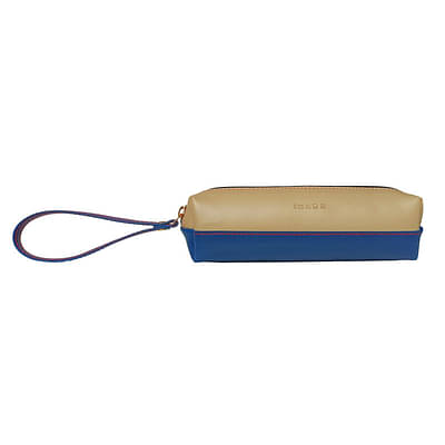 IMARS Stylish Pencil Case Blue Sand For Women & Girls (Wristlet) Made With Faux Leather image