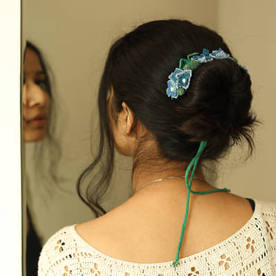 Ikriitm Hydrangea Crochet Hair String image