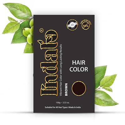 Indalo Ammonia-Free Vibrant Hair Color With Natural Ingredients & Long Lasting Result | Suitable For All Hair Types - 100 G Brown image