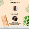 Indalo Pure Neem Wood Detangling Comb For Reducing Dandruff, Breakage & Hairfall