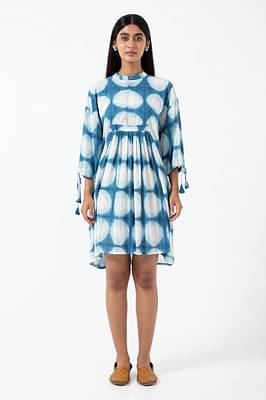 Inkriti Clamp Dye Indigo Ombre Anti-Fit Dress Indigo / Blue image