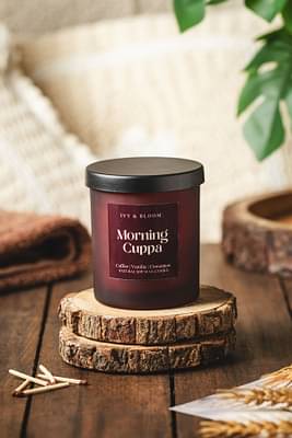 Ivy & Bloom Coffee, Vanilla & Cinnamon Scented Candle | Morning Cuppa image