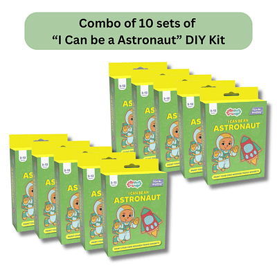 JoGenii I Can Be An Astronaut - Mini DIY Kit |Return Gift, Travel Friendly - Pack of 10 image