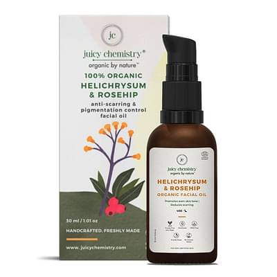 Juicy Chemistry 100% Organic Helichrysum & Rosehip-Anti-Scarring & Pigmentation Control Facial Oil-10ml image