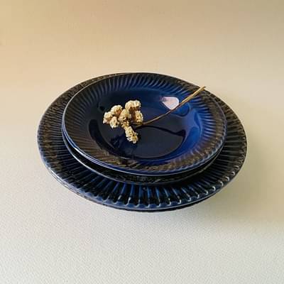 Junior & Senior Pasta Plates - Set of 4 - Deep Blue image