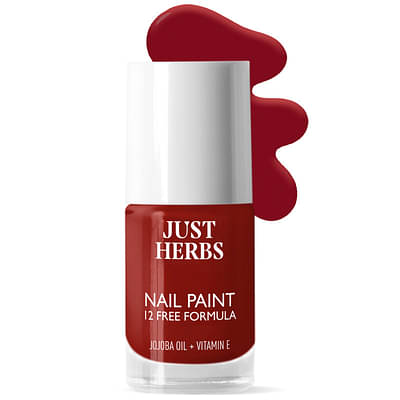 Just Herbs 12 Free Nail Paint-Burgundy Beauty-04 11 ml image