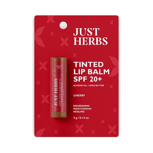 Just Herbs Tinted Lip Balms Spf 20+ (Cherry, 4 Gm) image