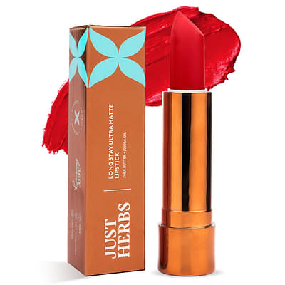 Just Herbs Ultra Matte Bullet Lipstick 06 Crimson Kiss 4 gm image