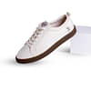 Jutaji Resolve White Sneakers For Men | Lace Up | Cork & Natural Latex Padded Insole | Anti-Skid