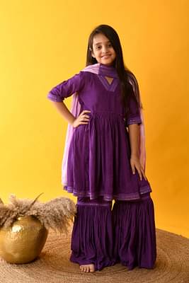 Kalp Purple Sharara Set image