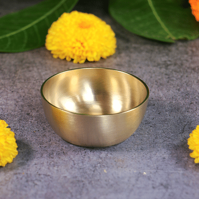 Kansa Small Katori / Bowl For Pooja- 3 inches diameter 100g 70ml image