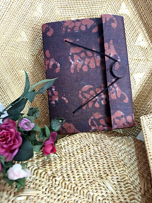 Kauseyah | Brownie Upcycled Handloom Fabric Journal-Ruled Pages image