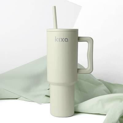 Kixa 1.2 Ltr Insulated & Leakproof Oasis Tumbler with Lid and Straw for Office, Travel - Sage image