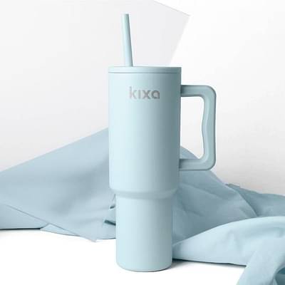 Kixa 1.2 Ltr Insulated & Leakproof Oasis Tumbler with Lid and Straw for Office, Travel - Skyline image