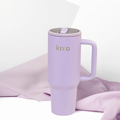 Kixa HydroFlow Tumbler- 1200 ml, Hot & Cold Tumbler (Leakproof) Lilac image