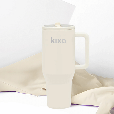 Kixa HydroFlow Tumbler- 1200 ml, Hot & Cold Tumbler (Leakproof) Oat image