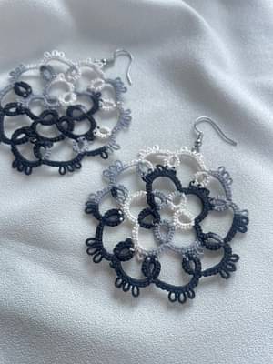 Knots to Node Monochrome Melody Earrings image