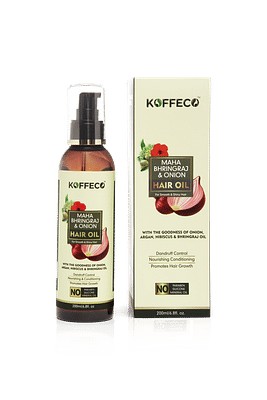 Koffeco Maha Bhringraj & Onion Hair Oil - pump bottle 200 ml image