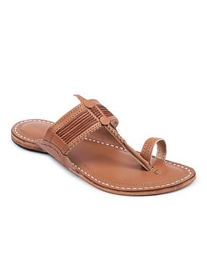 Korakari Kolhapuri Vintage Brown image