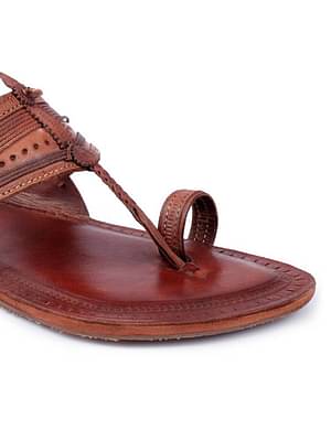 Korakari Kolhapuri Vintage Tan image