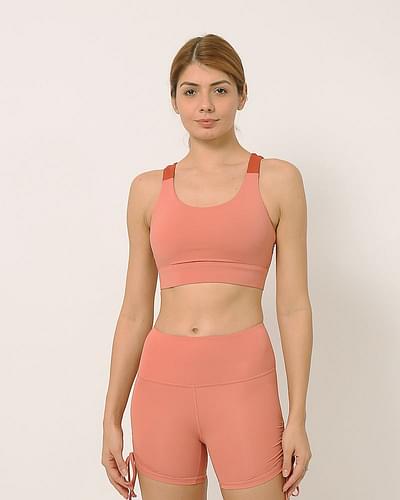 Kosha Buttr Yoga Sports Bra - Salmon Pink image