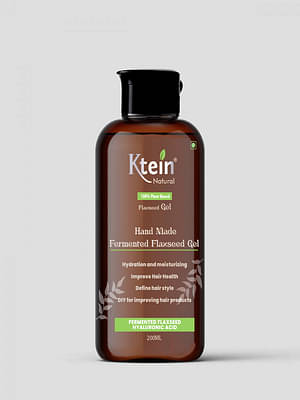 Ktein 100% Plant Based Hand Made Fermented Flax Seed Hair Gel for Dry & Frizzy Hair 200 Ml image