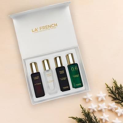 La French Luxury Men Perfum Gift Set -Luxure Oudh + White Gold + Black Gold + 0.6 - 20Ml Each image