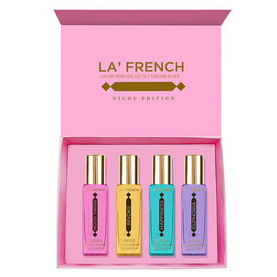 La French Mood Perfume Gift Set For Men & Women (Euphoria, Invoke, Mood Swing & Happiness) 4X20Ml image