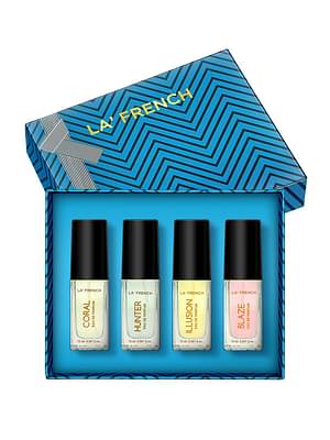 La French Perfume Gift Set for Men & Women 4 x15 ML CORAL, BLAZE, ILLUSION & HUNTER Perfume for men & women| Long Lasting Fragrance |Eau De Parfum |Best Gift for Men & Women image