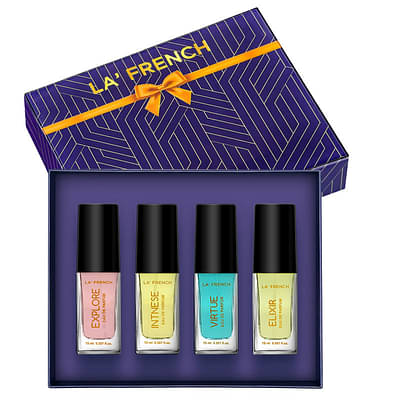 La French Perfume Gift Set for Men & Women 4x15 ML ELIXIR, EXPLORE, INTENSE & VIRTUE Perfume for men & women | Long Lasting Fragrance| Woody & Aqua Scent Notes |Eau De Parfum |Best Gift for Men & Women image