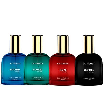 La French Set Four Perfume Scent (Hitched, Hooked, Hope, Bespoke) for men each 30 ml Pack of 4 image