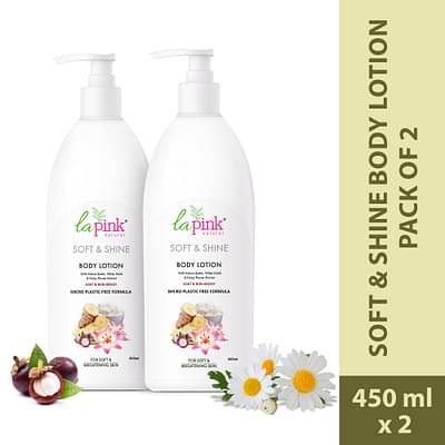 La Pink Soft And Shine Body Lotion 450Ml (Pack Of 2) image