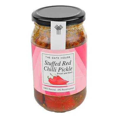 Lal Mirchi Ka Achar|Homemade, Natural, Organic & Fresh Red Chilli Pickle | Ready To Eat Delicious Lal Mirch Achar| No Preservatives - 350 Gm - Pack Of 1 image