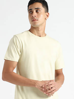Livbio Organic Cotton & Naturally Dyed Turmeric Yellow Men'S T-Shirt image